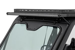 Can-Am Defender MAX HD10 LED Light Bar - Roof - Rough Country - Black Series Single Row, 50-inch - Black